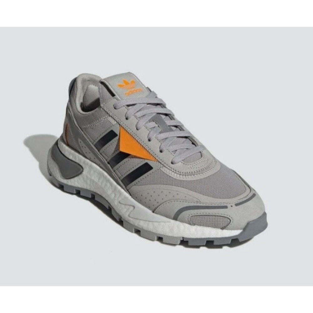 Adidas Retropy P9 Mens Grey Orange Boost Sneakers GW0551 Size 8